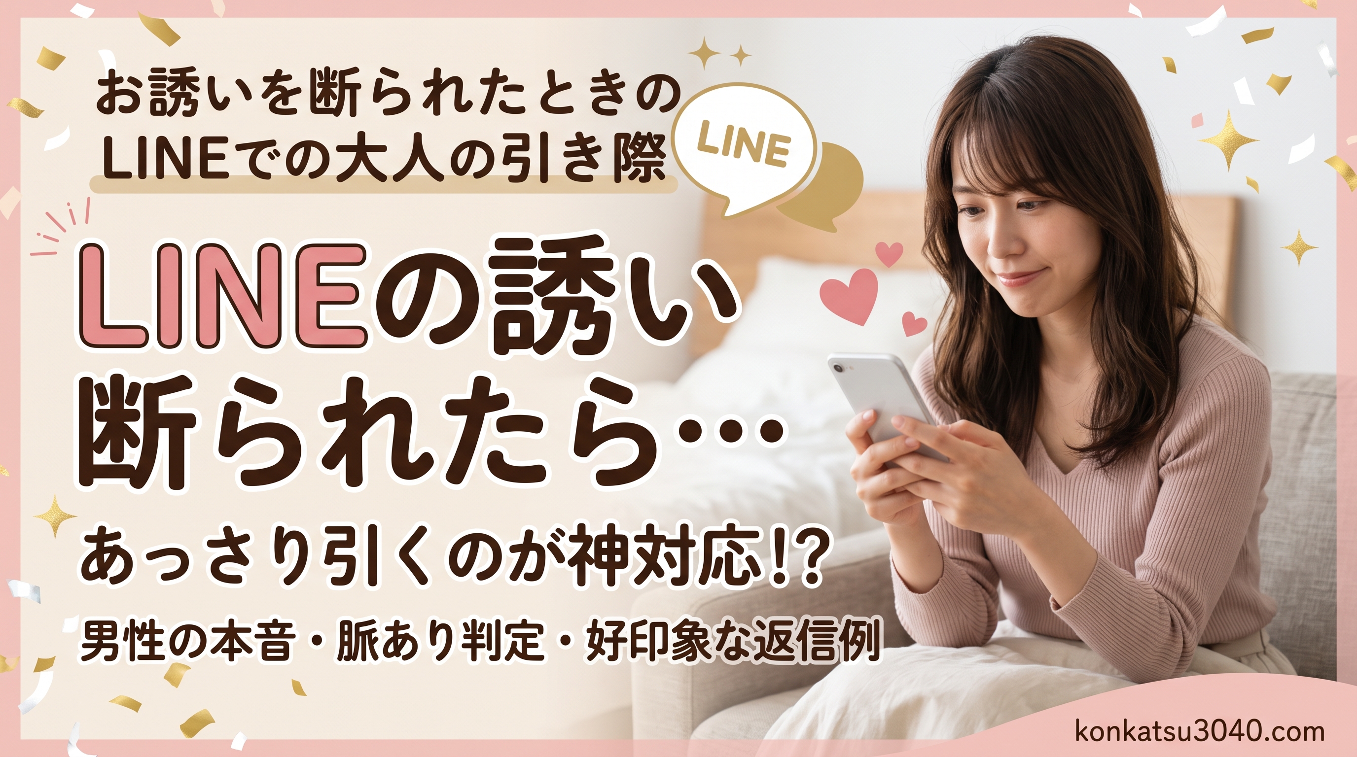 誘いを断られたらあっさり引くのが正解？LINEの返信と脈あり判定